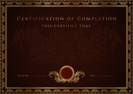 Certificate of completion template  Vectorのイラスト素材