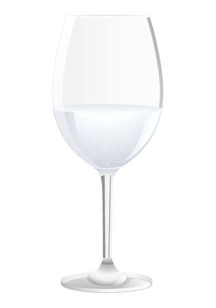 Glass of water  Isolated vector illustration on white backgroundのイラスト素材