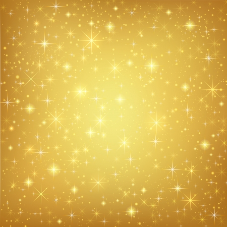 Abstract golden background with sparkling  twinkling  stars  Gold Cosmic atmosphere  Vector illustration EPS 10のイラスト素材