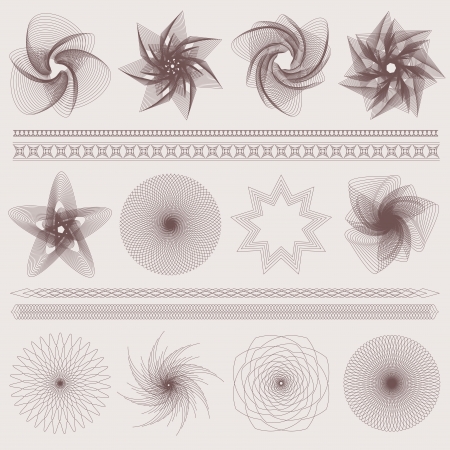 Set  collection  of watermarks and borders のイラスト素材
