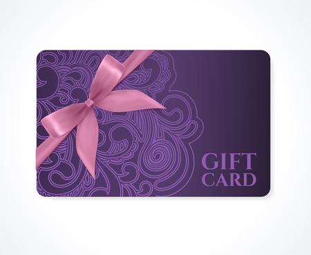 Gift coupon, gift card  discount cardのイラスト素材