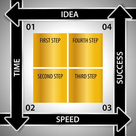 Business banners, black arrows with data, figures, numbers, info. Background for workflow concept, step strategy (option), website, web design. Creative spreadsheet (Infographics) template (layout)のイラスト素材