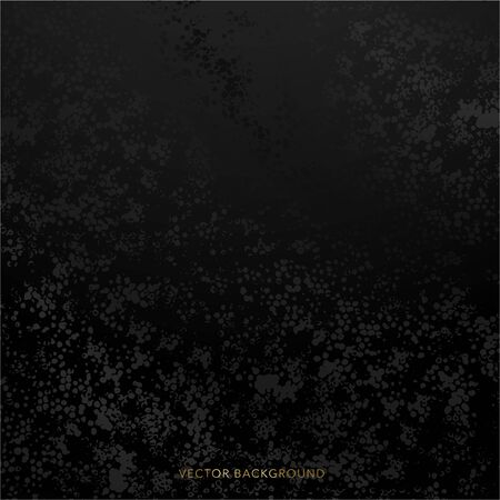 Black background with abstract texture (dots, circle shapes). Vector backdrop for any design, presentation, cover etc.のイラスト素材