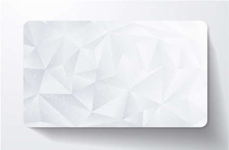 Gift card with blank abstract polygon background, geometric poly pattern (silver triangle texture).のイラスト素材