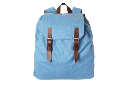 isolated hipster backpack on white background bag schoolの写真素材