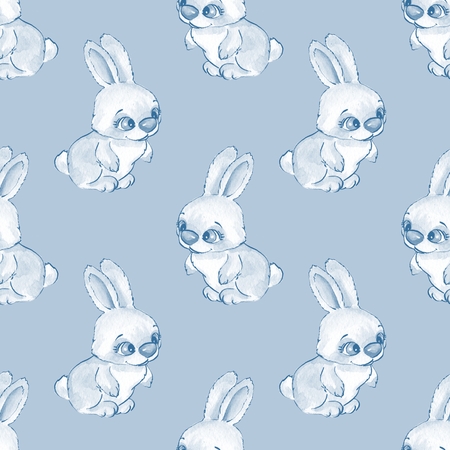 Cartoon rabbits pattern 04の写真素材