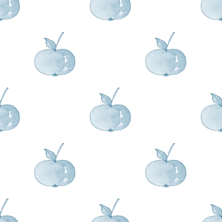 Pattern with cartoon apples. Seamless background 8の写真素材