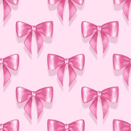 Seamless pattern with watercolor bow 4の写真素材