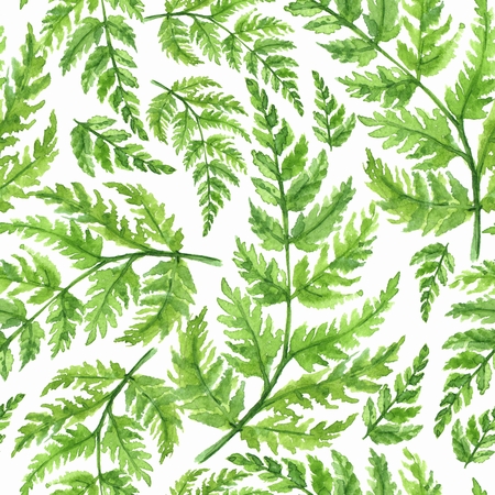 Floral pattern. Seamless background with watercolor leavesの写真素材