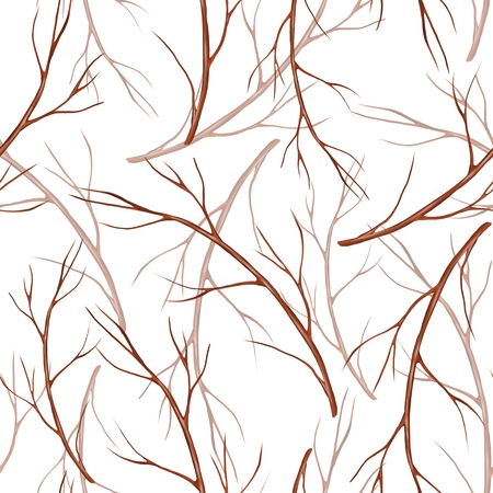 Dry tree branches, seamless pattern. Autumn backgroundの写真素材