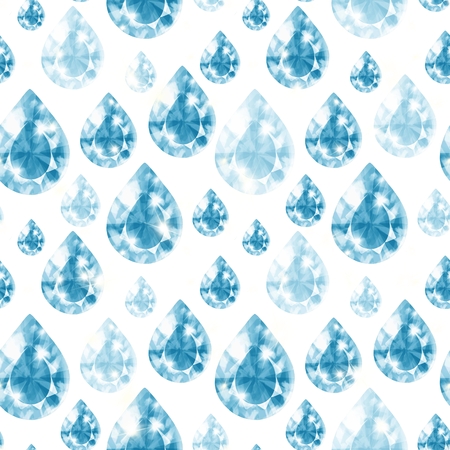 Droplet gems rain, seamless pattern. Decorative luxury backgroundの写真素材