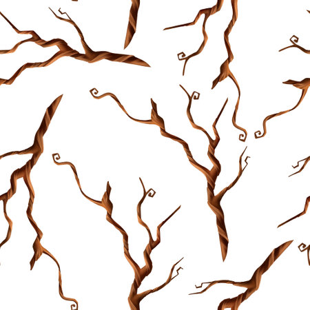Dry branches seamless pattern. Decorative background.の写真素材