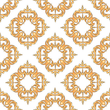 Abstract seamless ornamental pattern for fabric and textile, wallpaper, packaging