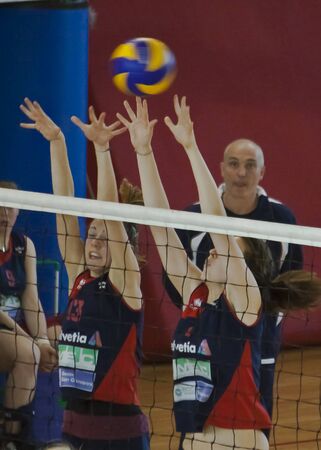 Vigevano Italy 2010 Final Volleyball women set c, cup milanのeditorial素材