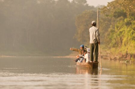 boat trip on the wild river