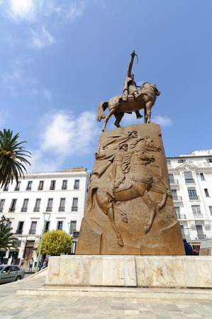 ALGIERS, ALGERIA - SEP 24, 2016: Monument Emir Abdelkader or Abdelkader El Djezairi was Algerian Sharif religious and military leader who led struggle against French colonial invasion in mid 19th centのeditorial素材
