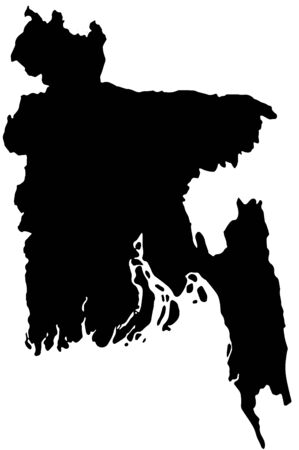 Bangladesh country Map illustration black.の写真素材