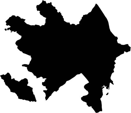 Azerbaijan country Map illustration blackの写真素材