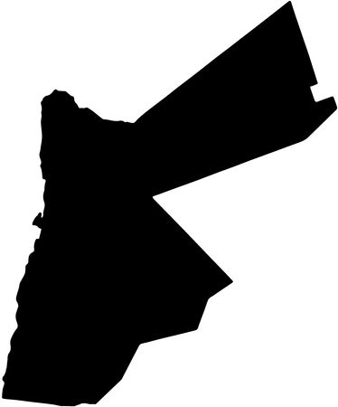 Jordan country Map illustration black.の写真素材