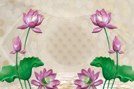 3D High Decoration Background Wallpaperの写真素材