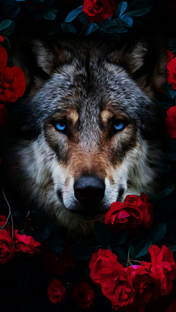 Animal illustration, artistic drawing. 3d Wallpaper. background