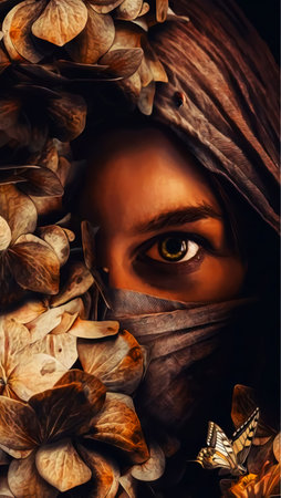 Animal illustration, artistic drawing. 3d Wallpaper. backgroundの写真素材