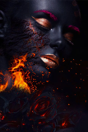 Animal illustration, artistic drawing. 3d Wallpaper. backgroundの写真素材