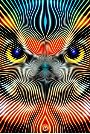 Animal illustration, artistic drawing. 3d Wallpaper. backgroundの写真素材