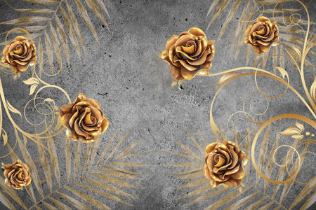 3D High Decoration Background Wallpaperの写真素材