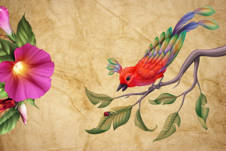 3D High Decoration Background Wallpaperの写真素材