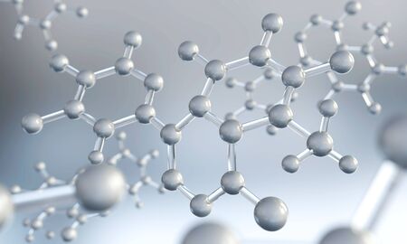Abstract background of atom or molecule structure, Medical background, 3d illustration.の写真素材