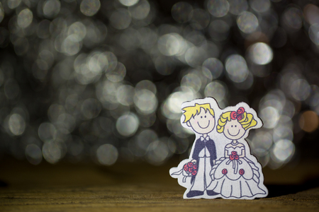 Valentines Day with soul mate on bokeh  backgroundの写真素材