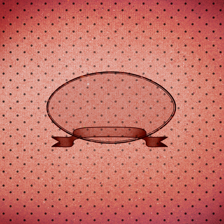 seamless polka dot pattern with label,vintageの写真素材