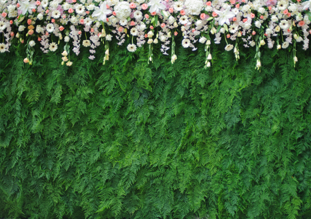 flowers bouqet and leave bakcground,wedding backdropの写真素材