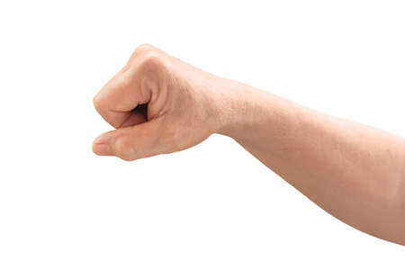 Elderly woman hand punch