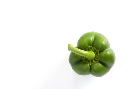 The sweet pepper, bell pepper on white background - Green chilli