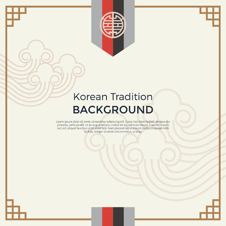 Korean traditional New Year backgroundのイラスト素材