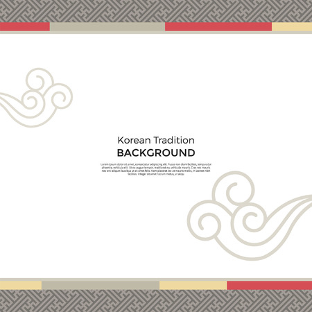 Korean traditional background & bannerのイラスト素材
