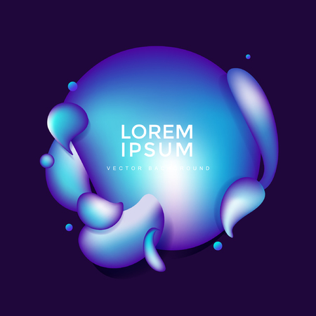 Trendy bright gradient colors with abstract fluid shapes, VECTOR abstract backgroundのイラスト素材