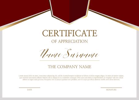 Certificate of simple backgroundのイラスト素材