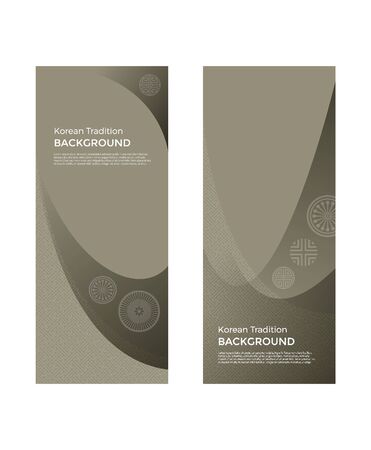 Korean traditional background & bannerのイラスト素材