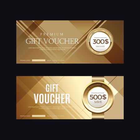 Luxury vip invitations and coupon backgroundsのイラスト素材