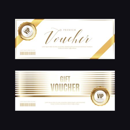 Luxury vip invitations and coupon backgroundsのイラスト素材
