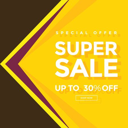 Sale Banner with sign for promotionのイラスト素材