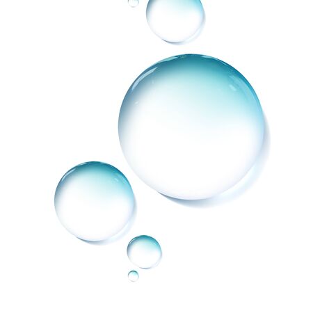 transparent water dropletsの写真素材