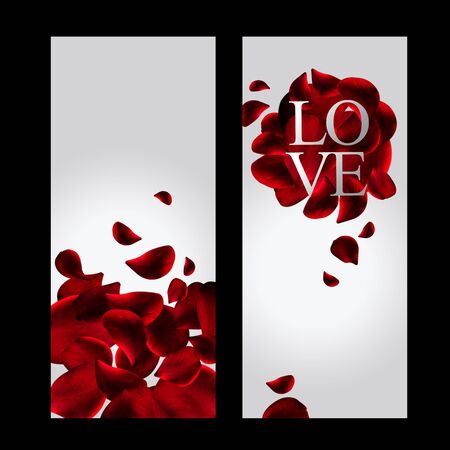 Valentine banners & templates, anniversary invitationsの写真素材