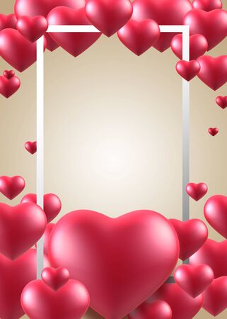 Valentine banners & templates, anniversary invitationsの写真素材
