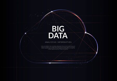 Big data of future technologies, computer generated abstract backgroundの写真素材
