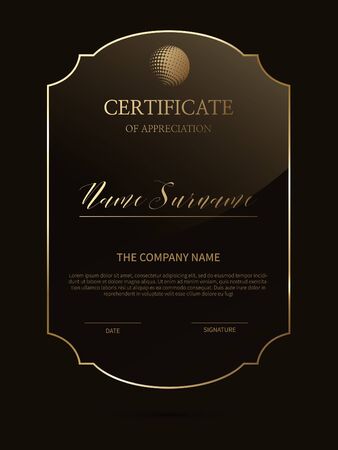 Certificate frame background with glass materialの写真素材