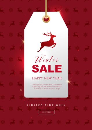 Beautiful winter background illustrationのイラスト素材